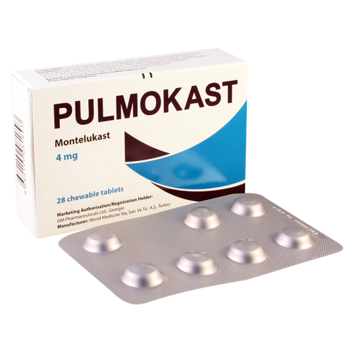 Pulmokast chawable tab 4mg #28