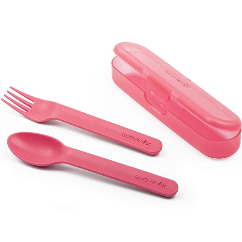 SUAVINEX CUTLERY + CASE BOOO PINK L3