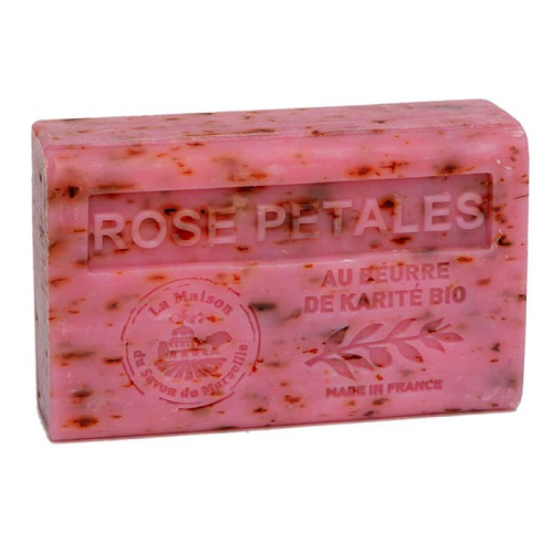 მარსელი - საპონი შიის კარაქის ბიო ROSE PETALES ვარდის ფურცლები 125გრ