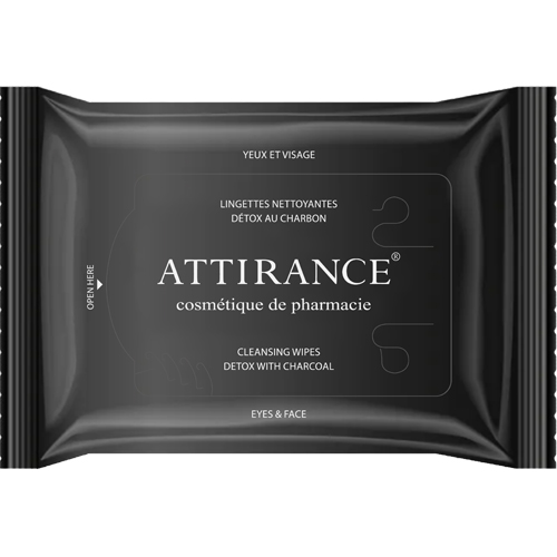 ATTIRANCE Cleansing Wipes Detox with Charcoal Eyes  Face All Skin Types 20 unit