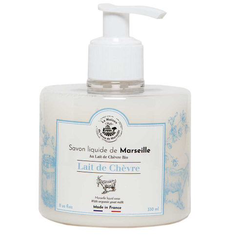 SAVON LIQ DE MARSEILLE 330mL LAIT DE CHEVRE (330ML MARSEILLE LIQUID SOAP - GOATS MILK )