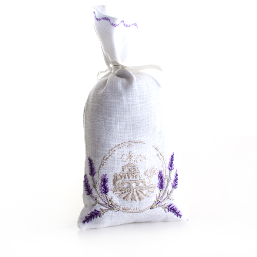 SACHET LAVANDE LIN BLANC (SMALL LAVENDER BAG WITH LAVENDER - WHITE)