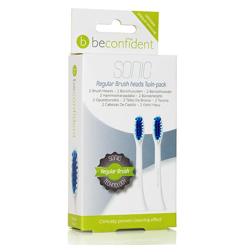 Beconfident Sonic Toothbrush heads 2-pack. Regular white