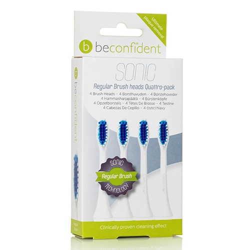 Beconfident Sonic Toothbrush heads 4-pack. Regular white