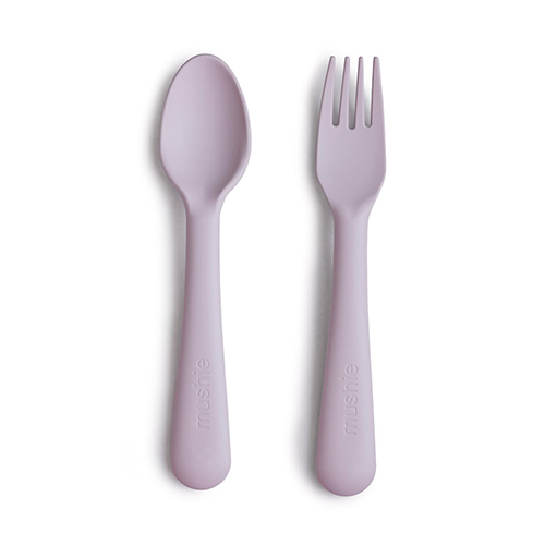 Mushie Fork  Spoon Soft Lilac