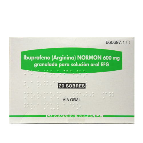 Ibuprofeno (Arginina) Normon 600mg gran for oral solution #20