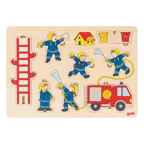 Stand-up puzzle fire department