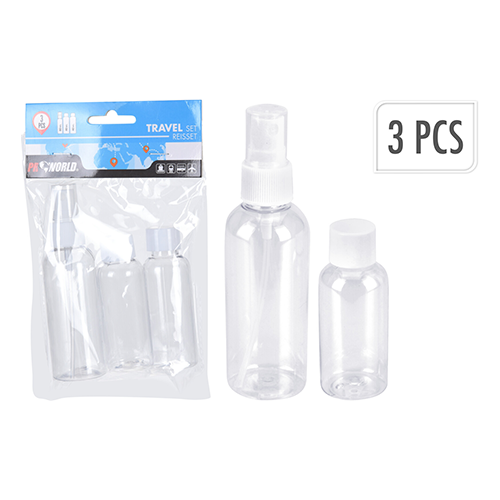 TRAVEL BOTTLE SET . PET. PP LI 2835/3094