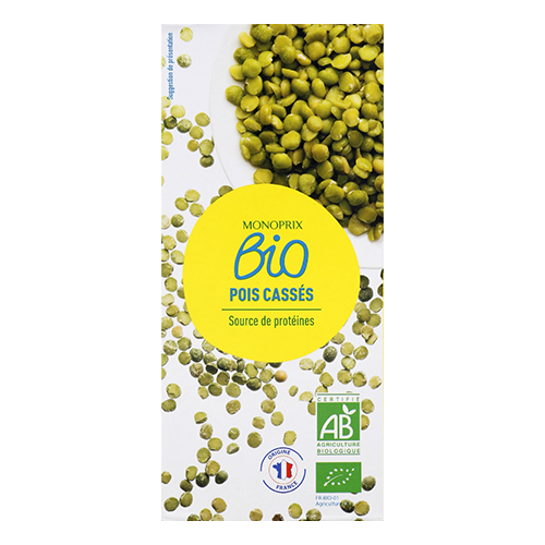 Monoprix Organic Split Peas 500g.