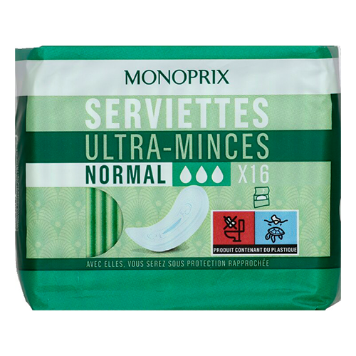 Monoprix Ultra-thin towels Normal x16