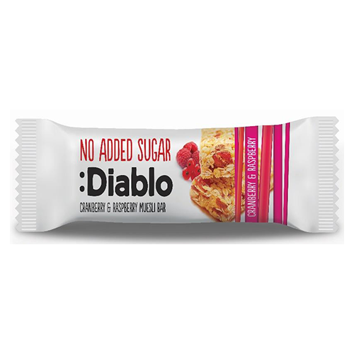 Diablo NAS Cranberry  Raspberry Muesli Bar 30g