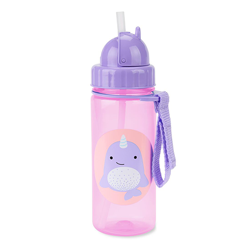 Zoo Straw Bottle PP Narwhal