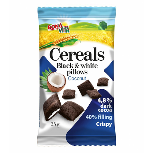 Cereal Pillows black  white coconut 35g 4503