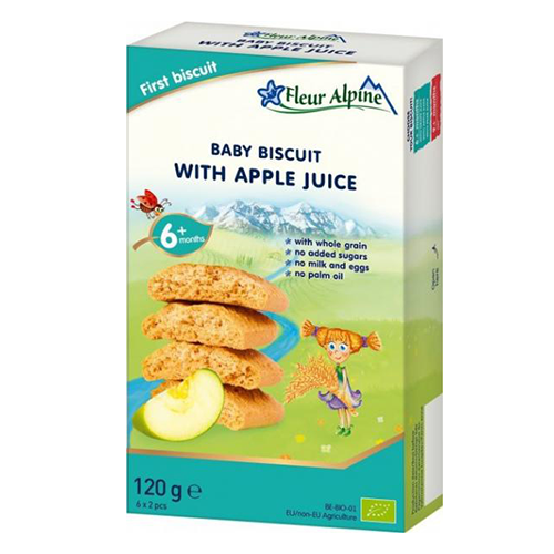 Flower Alpine - organic biscuits with apple juice /6 months+/ 120g 1837