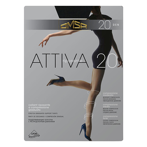 Pantyhose Omsa ATTIVA 20 Nero XL