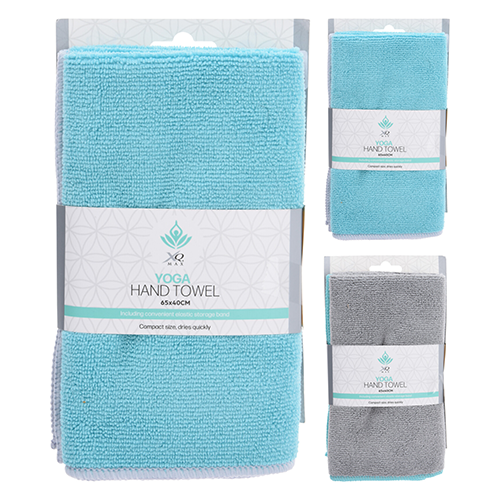 YOGA TOWEL 65X40CM 2ASS CLR