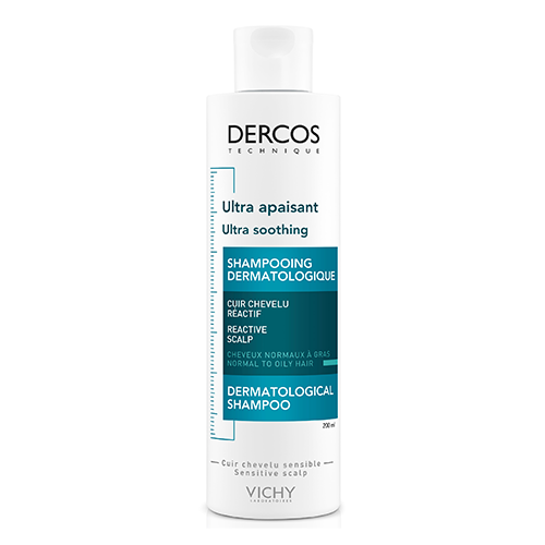 Vichy - Dercos Ultra Soothing Shampoo for Reactive Scalp and Normal to Oily Hair 200ml