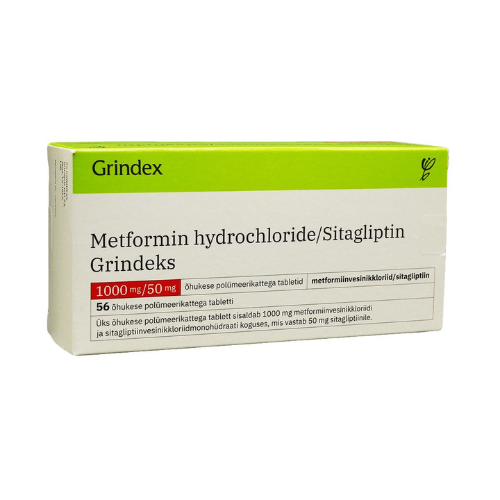 Metformin hydrochloride/sitagliptin Grindex 50mg+1000mg film-coated tablet #56