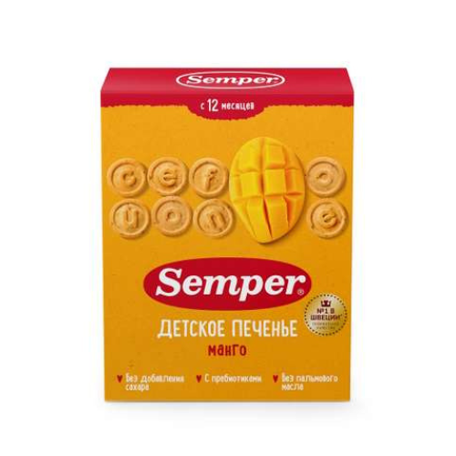 Semper - childrens biscuit mango /12 months+/ 80 g 1468