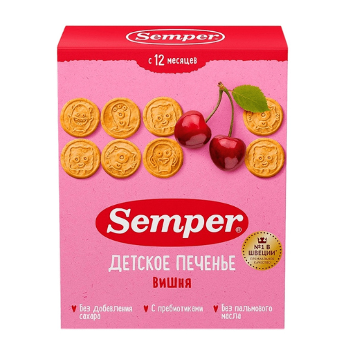 Semper - cherry biscuits for children /12 months+/ 80 g 1499