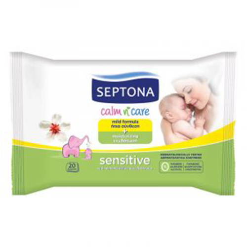 SEPTONA BABY WIPES SENSITIVE in a laminated bag #20  1370-7227