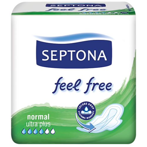 SEPTONA SANITARY NAPKINS WITH WINGS -NORMAL . FEEL FREE #10 0019-2111/10004