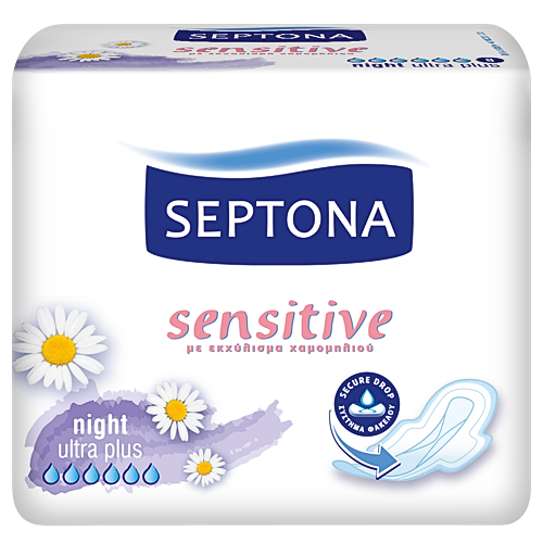 SEPTONA SANITARY NAPKINS WITH WINGS - NIGHT SENSITIVE #8 2305-0030