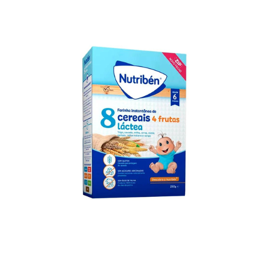 Papila Nutriben 8 Cereaais 4 frutas la 300gr (250gr)