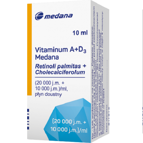 აქვადეტრიმი პლუსი (ვიტამინი ა+დ მედანა) წვეთები ორალური (20000სე+10000სე)/1მლ 10მლ ფლაკონი #1